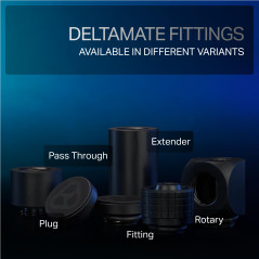 Thermal Grizzly DeltaMate ST16 Raccord à compression pour refroidissement à eau - Filetage G1/4", laiton usiné CNC, bague de com
