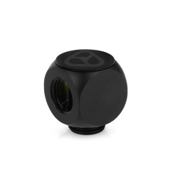 Thermal Grizzly DeltaMate Raccord rotatif en T - Noir G1/4 mâle + double femelle en T pour refroidissement par eau PC personnali