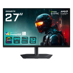 GIGABYTE MO27Q2A Moniteur de Jeu OLED 2K QHD 27" – 2560 x 1440, 280Hz, 0,03ms, 250 CD/m², FreeSync Premium Pro, DisplayHDR True