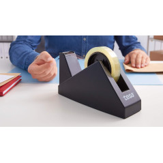 Tesa Dévidoir de ruban Adhésif Easy Cut Economy de Table avec ecoLogo – Dérouleur de Bureau Grands Rouleaux Adhésifs – Technolog