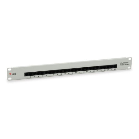 Equip Panneau de Brassage 25 Ports x Cat3 19" 1HE RNIS Clair