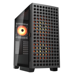Cougar Gaming | Boîtier PC Gaming ATX - AIRFACE ECO RGB - Noir - Design Mesh Haute Ventilation - Éclairage RGB Personnalisable -