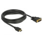 DELOCK 85655 ADAPTADOR DE CABLE DE VÍDEO 3 M HDMI TIPO A (ESTÁNDAR) DVI NEGRO
