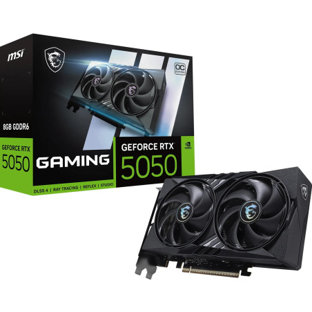 MSI NVIDIA GeForce RTX 5050 8G Gaming OC Carte Graphique - 8 Go GDDR6 (20 Gbps / 128 Bits), PCIe 5.0 - Twin FROZR 10 (2 Ventilat