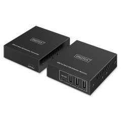 DIGITUS Prolongateur USB 3.2 Gen1 Via Ethernet – Hub USB 4 Ports – 3X Type A, 1x Type C – Portée de 100 m avec câble réseau Cat