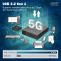 DIGITUS Prolongateur USB 3.2 Gen1 Via Ethernet – Hub USB 4 Ports – 3X Type A, 1x Type C – Portée de 100 m avec câble réseau Cat DIGITUS Prolongateur USB 3.2 Gen1 Via Ethernet – Hub USB 4 Ports – 3X Type A, 1x Type C – Portée de 100 m avec câble réseau Cat