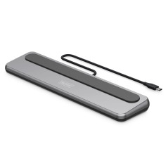 DIGITUS Station d'accueil – 12 Ports – 2X HDMI, 1x Displayport 8k 30Hz – 2X USB-A 3.2 Gen2, 1x Type-A 3.2 Gen1, 1x USB-C 3.2 Gen