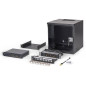 DIGITUS Kit réseau 10 Pouces – Armoire réseau 6U – étagère – multiprise – Switch 8 Ports – Panneau de Brassage 12 Ports – 12 mod