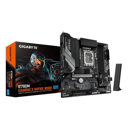 GIGABYTE B760M Gaming X WIFI6E GEN5 Carte Mère – Compatible avec Les processeurs Intel Core 14e génération, VRM 8+1+1 Phases, Ju