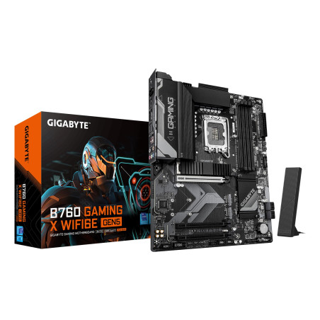 GIGABYTE B760 Gaming X WIFI6E GEN5 Carte Mère – Compatible avec Les processeurs Intel Core 14e génération, VRM 8+1+1 Phases, Jus