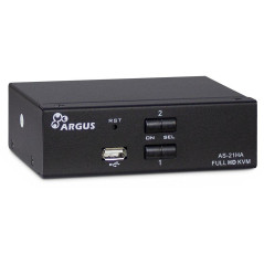 Inter-Tech AS-21HA HDMI commutateur écran, clavier et souris Noir