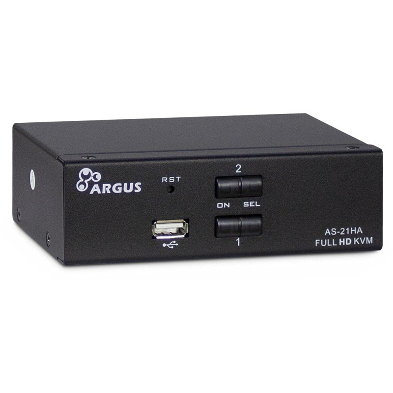 Inter-Tech AS-21HA HDMI commutateur écran, clavier et souris Noir