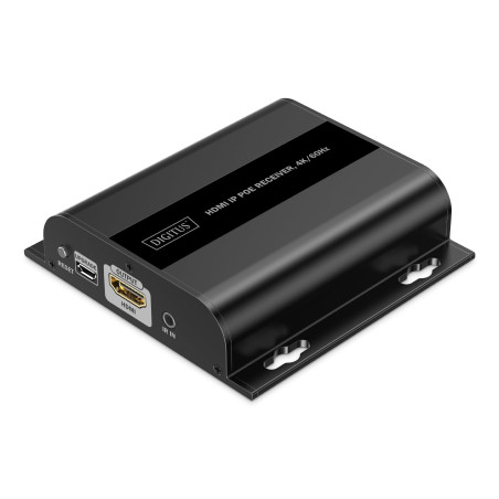 DIGITUS Récepteur prolongateur HDMI PoE IP pour DS-55353 – UHD 4k 60 Hz – HDMI 2.0 – portée jusqu'à 120 m – unité réceptrice – p