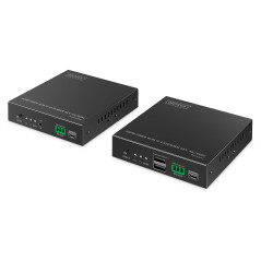 DIGITUS HDMI Fiber KVM IP Extender Set – UHD 4k 60Hz – HDMI 2.0 – Portée MM 300 m et SM 40 km – Émetteur et récepteur – Jusqu’à