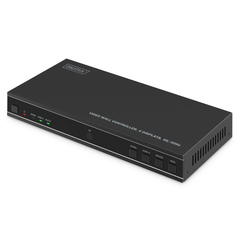DIGITUS Contrôleur de Mur vidéo HDMI – Signal d'entrée UHD 4k 60 Hz Via HDMI 2.0 ou USB-C – Sortie 4k 30 Hz – Télécommande Inclu DIGITUS Contrôleur de Mur vidéo HDMI – Signal d'entrée UHD 4k 60 Hz Via HDMI 2.0 ou USB-C – Sortie 4k 30 Hz – Télécommande Inclu