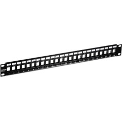 TRENDnet, TC-KP24, 24-Port Blank Keystone 1U Patch Panel, 1U 19" Metal Rackmount Housing, Recommandé avec TC-K25C6 & TC-K50C6 Ca