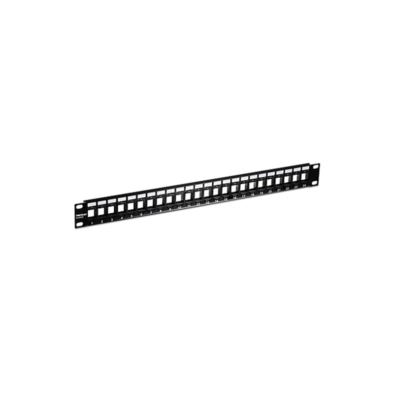 TRENDnet, TC-KP24, 24-Port Blank Keystone 1U Patch Panel, 1U 19" Metal Rackmount Housing, Recommandé avec TC-K25C6 & TC-K50C6 Ca TRENDnet, TC-KP24, 24-Port Blank Keystone 1U Patch Panel, 1U 19" Metal Rackmount Housing, Recommandé avec TC-K25C6 & TC-K50C6 Ca