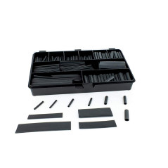 Gaine thermorétractable assortiment de 465 pièces, diamètre 2,4/1,2 mm à 25,4/12,7 mm, le taux rétrécissement de 2:1, le modèle