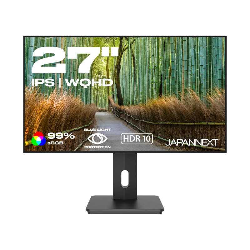 JAPANNEXT Ecran PC | 27" | WQHD | Dalle IPS | Inclinaison réglable | Mode Portrait | Filtre Anti-lumiére Bleue | G-Sync/FreeSync JAPANNEXT Ecran PC | 27" | WQHD | Dalle IPS | Inclinaison réglable | Mode Portrait | Filtre Anti-lumiére Bleue | G-Sync/FreeSync