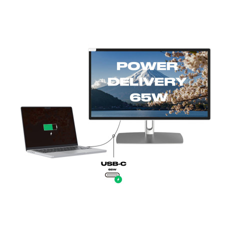 JAPANNEXT Ecran PC Tactile Blanc 21.5" IPS Full HD (1920x1080) avec Bras articulé | HDR | Recharge Via USB-C(65W) Hauteur et Inc