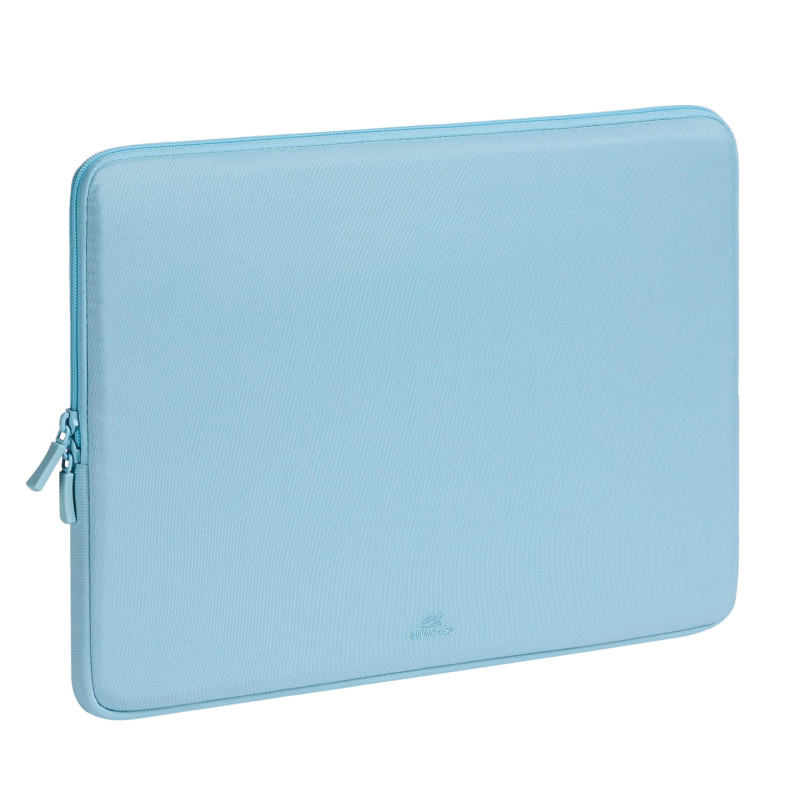 RIVACASE ECO Housse pour ordinateur portable 15,6" – 39,5 x 27,5 x 3,5 cm – Housse pour ordinateur portable bleu pastel pour hom
