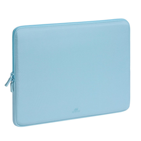 RIVACASE ECO Housse pour ordinateur portable 15,6" – 39,5 x 27,5 x 3,5 cm – Housse pour ordinateur portable bleu pastel pour hom