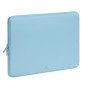 RIVACASE ECO Housse pour ordinateur portable 15,6" – 39,5 x 27,5 x 3,5 cm – Housse pour ordinateur portable bleu pastel pour hom