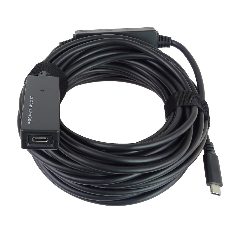 PremiumCord Câble d'extension USB-C avec répéteur M/F mâle vers femelle USB 3.2 Gen 1, 5 Gbit/s, couleur noir, longueur 10 m PremiumCord Câble d'extension USB-C avec répéteur M/F mâle vers femelle USB 3.2 Gen 1, 5 Gbit/s, couleur noir, longueur 10 m