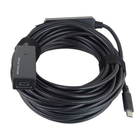 PremiumCord Câble d'extension USB-C avec répéteur M/F mâle vers femelle USB 3.2 Gen 1, 5 Gbit/s, couleur noir, longueur 10 m