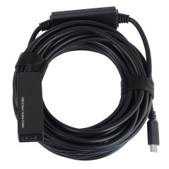 PremiumCord Câble d'extension USB-C avec répéteur M/F mâle vers femelle USB 3.2 Gen 1, 5 Gbit/s, couleur noir, longueur 10 m