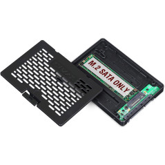 Icy Dock Adaptateur de boîtier M2 SSD vers SATA 2.5, convertisseur SSD M2 NGFF vers SATA, Compatible avec clé B & M (ne Prend Pa