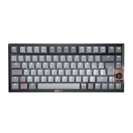 CHERRY KW 300W MX, Clavier Mécanique Compact Hot-Swap, Disposition Française (AZERTY), Éclairage Blanc, pour Windows, Interrupte