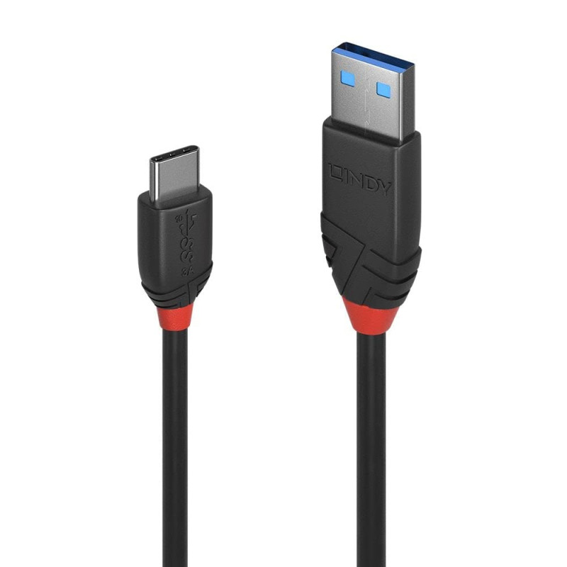 cble USB 3.1 Type C/A, Black Line, 0.15M