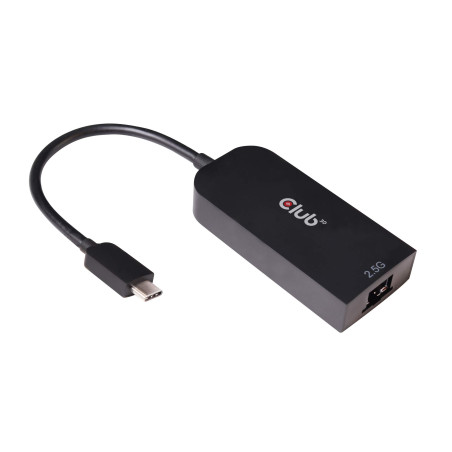 Club 3D CAC-1520 Adaptateur USB 3.2 Type C vers 2 5 Gigabit Ethernet St./BU Noir