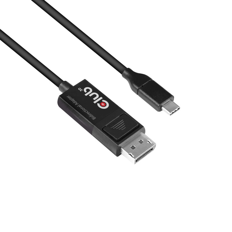Club 3D Câble Adaptateur USB Longueur : 1,8 m - Type C vers Displayport - 8K60Hz HDR - Noir - Référence : CAC-1557 Club 3D Câble Adaptateur USB Longueur : 1,8 m - Type C vers Displayport - 8K60Hz HDR - Noir - Référence : CAC-1557