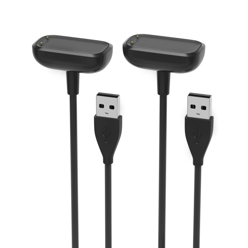 Sinoacc Chargeur pour Fitbit Charge 6 5 Luxe 100cm USB Câble Magnétique sans Fil pour Fitbit Charge 6 5 Luxe, 2 Pcs