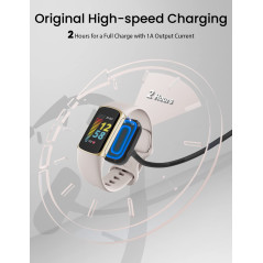 Sinoacc Chargeur pour Fitbit Charge 6 5 Luxe 100cm USB Câble Magnétique sans Fil pour Fitbit Charge 6 5 Luxe, 2 Pcs