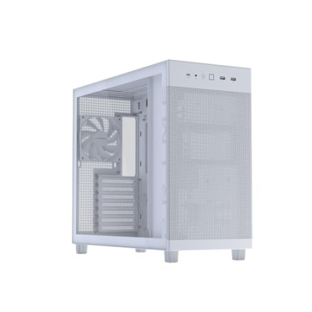 ASUS Prime AP303 Tempered Glass (Blanc) – Boîtier PC Gaming ATX (4 litres, Prise en Charge de Carte Graphique et radiateur jusqu