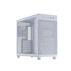 ASUS Prime AP303 Tempered Glass (Blanc) – Boîtier PC Gaming ATX (4 litres, Prise en Charge de Carte Graphique et radiateur jusqu