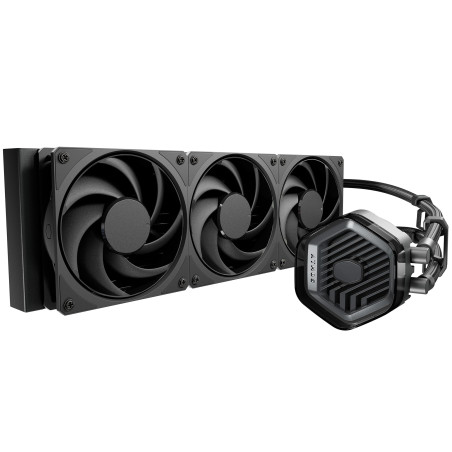 Cooler Master MasterLiquid 360 Atmos Stealth Watercooler CPU - Kit Watercooling AIO (TDP 300W), Pompe à Double Chambre, Ventilat