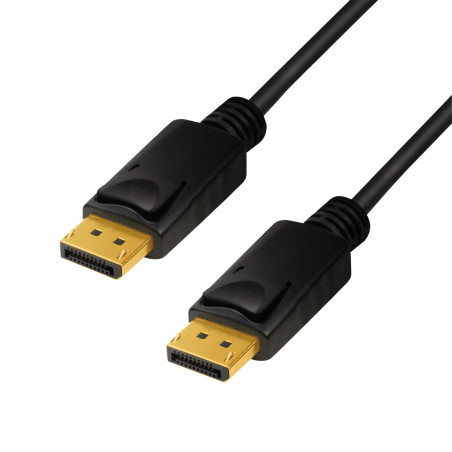 LogiLink Câble de connexion DisplayPort 1.4, 4 K/120 Hz pour une qualité Full HD et 3D avec une meilleure transmission sonore, 3