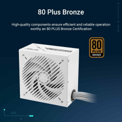 ASUS Prime 750 W Bronze White Edition (certifié 80 Plus Bronze, Alimentation ATX Non modulaire, câble gainé gravé, Double roulem
