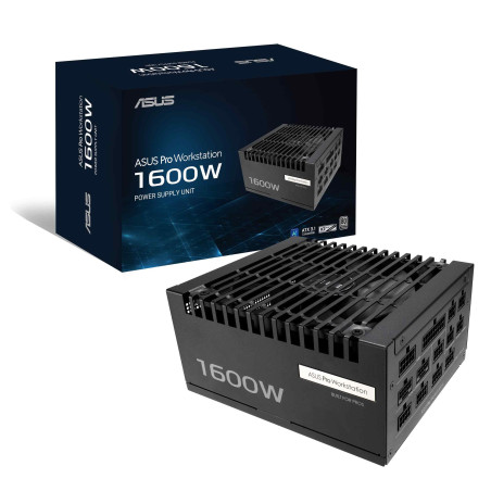 ASUS Pro WS 1600W Platinum, Alimentation modulaire pour PC, 1600 W de Puissance, PCIe 5.1, Standard ATX 3.1, 80 Plus Platinum, V