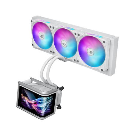 ASUS RYUO IV 360 SLC ARGB WHITE - Watercooling tout en un - écran AMOLED incurvé de 6,67 pouces, prend en charge la vidéo ou les