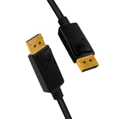 LogiLink Câble de connexion DisplayPort 1.4, 4 K/120 Hz pour une qualité Full HD et 3D avec une meilleure transmission sonore, 3