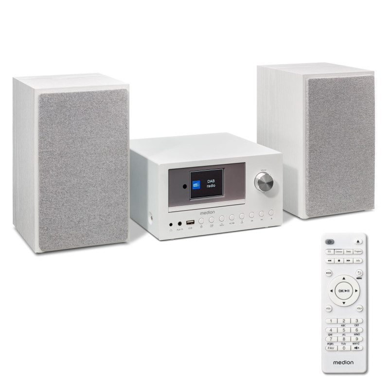 MEDION Système Compact P85003 Micro système Audio (Radio Internet, Dab+, Radio FM PLL, Bluetooth, Connexion USB, AUX, 2x150 W) B MEDION Système Compact P85003 Micro système Audio (Radio Internet, Dab+, Radio FM PLL, Bluetooth, Connexion USB, AUX, 2x150 W) B