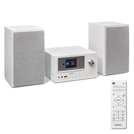 MEDION Système Compact P85003 Micro système Audio (Radio Internet, Dab+, Radio FM PLL, Bluetooth, Connexion USB, AUX, 2x150 W) B