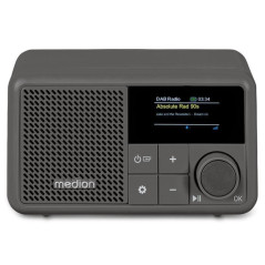 MEDION S66822 Radio Portable Mini Dab+ avec Bluetooth (Batterie Rechargeable, écran Couleur à intensité Variable, antenne télesc