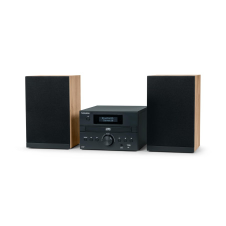Thomson Micro Chaine Bluetooth Radio CD MP3 Noire/Bois Version Dab+