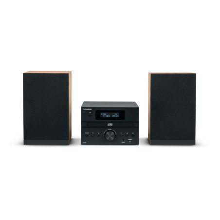 Thomson Micro Chaine Bluetooth Radio CD MP3 Noire/Bois Version Dab+